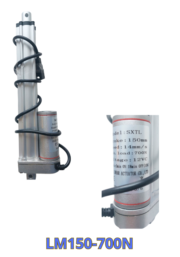 Lineaarimoottori 12V 150mm 700N