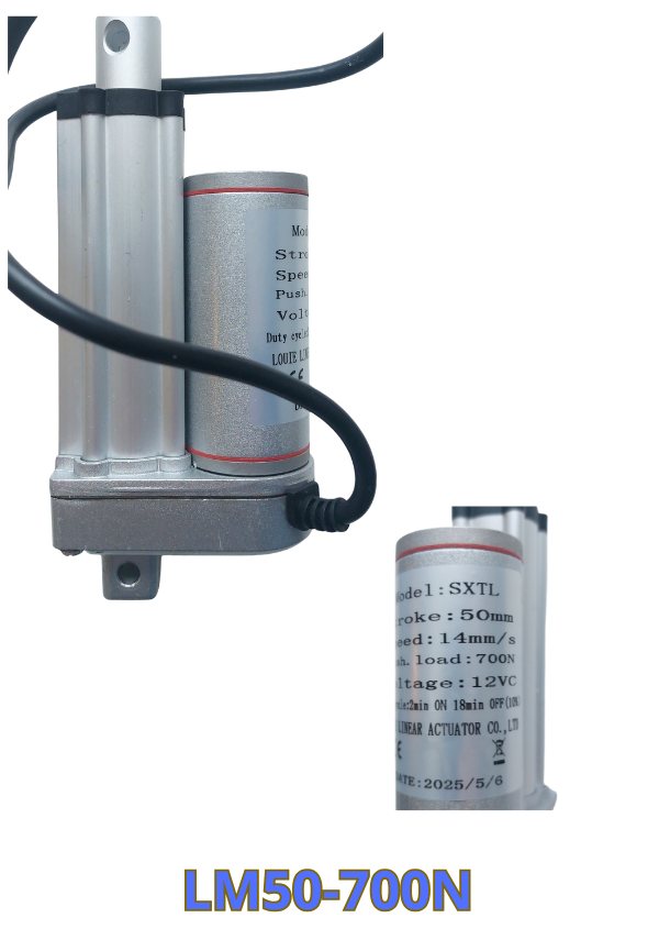 Lineaarimoottori 12V 50mm 700N