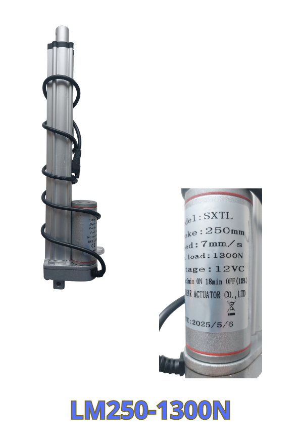 Lineaarimoottori 12V 250mm 1300N