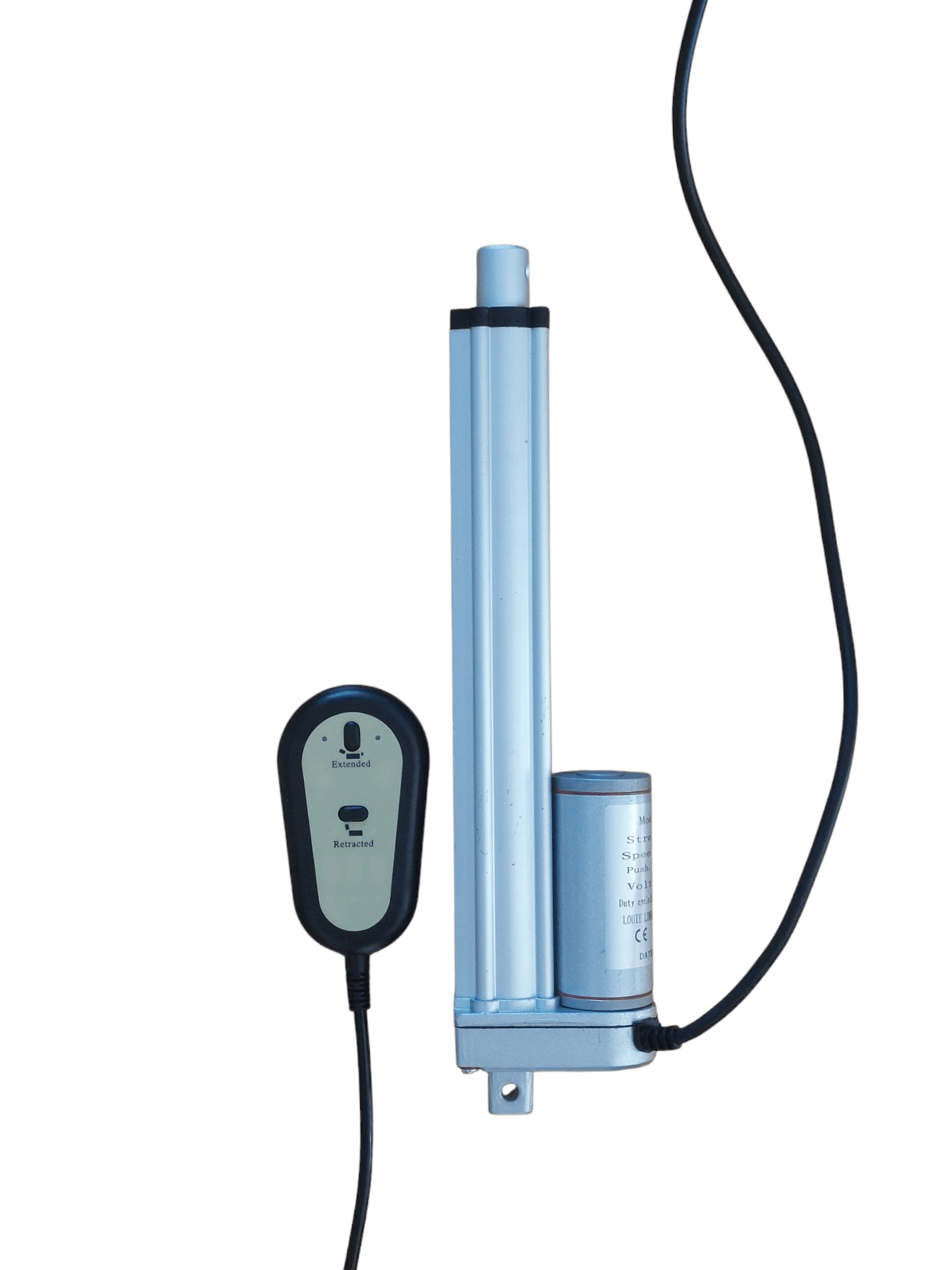 Lineaarimoottori 12V 200mm 1300N Kytkin-ohjaus