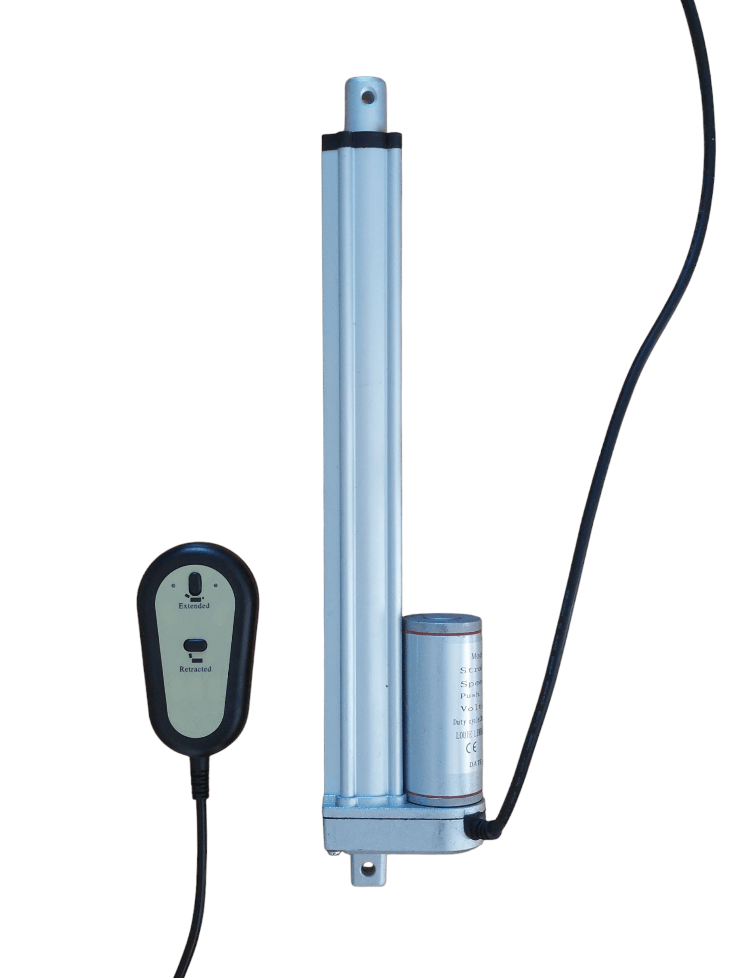 Lineaarimoottori 12V 250mm 1000N Kytkin-ohjaus