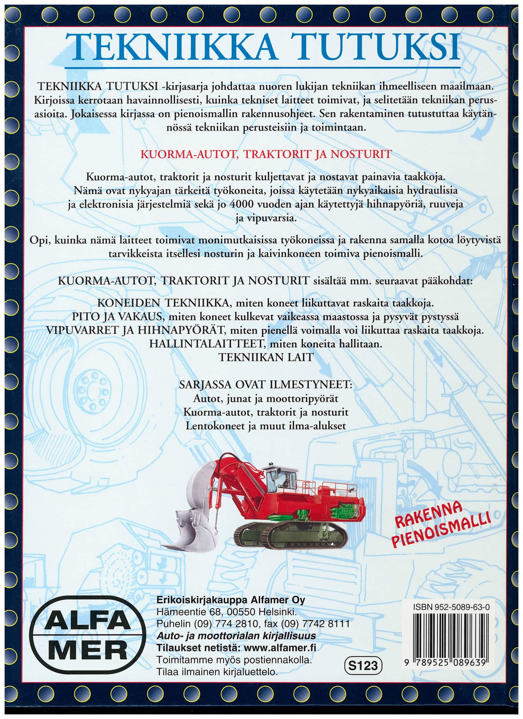 Kuorma-autot Traktorit ja Nosturit - Lastenkirja; Alfamer -kirja, antikvariaatti - Image 2