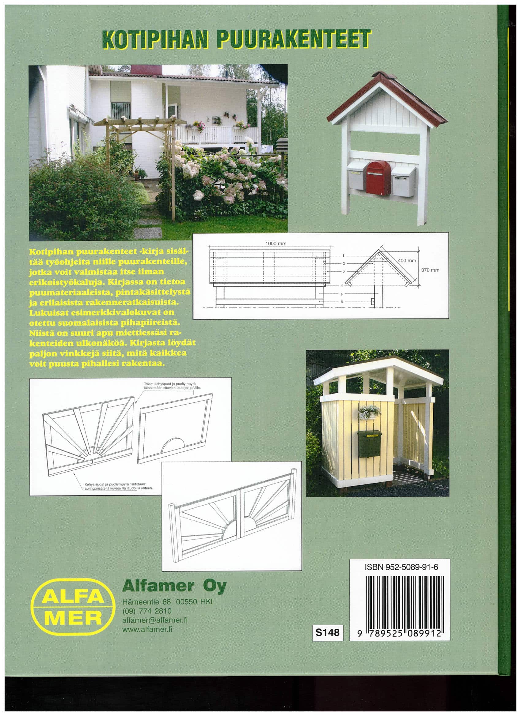 Kotipihan puurakenteet; Alfamer -kirja, antikvariaatti - Image 3