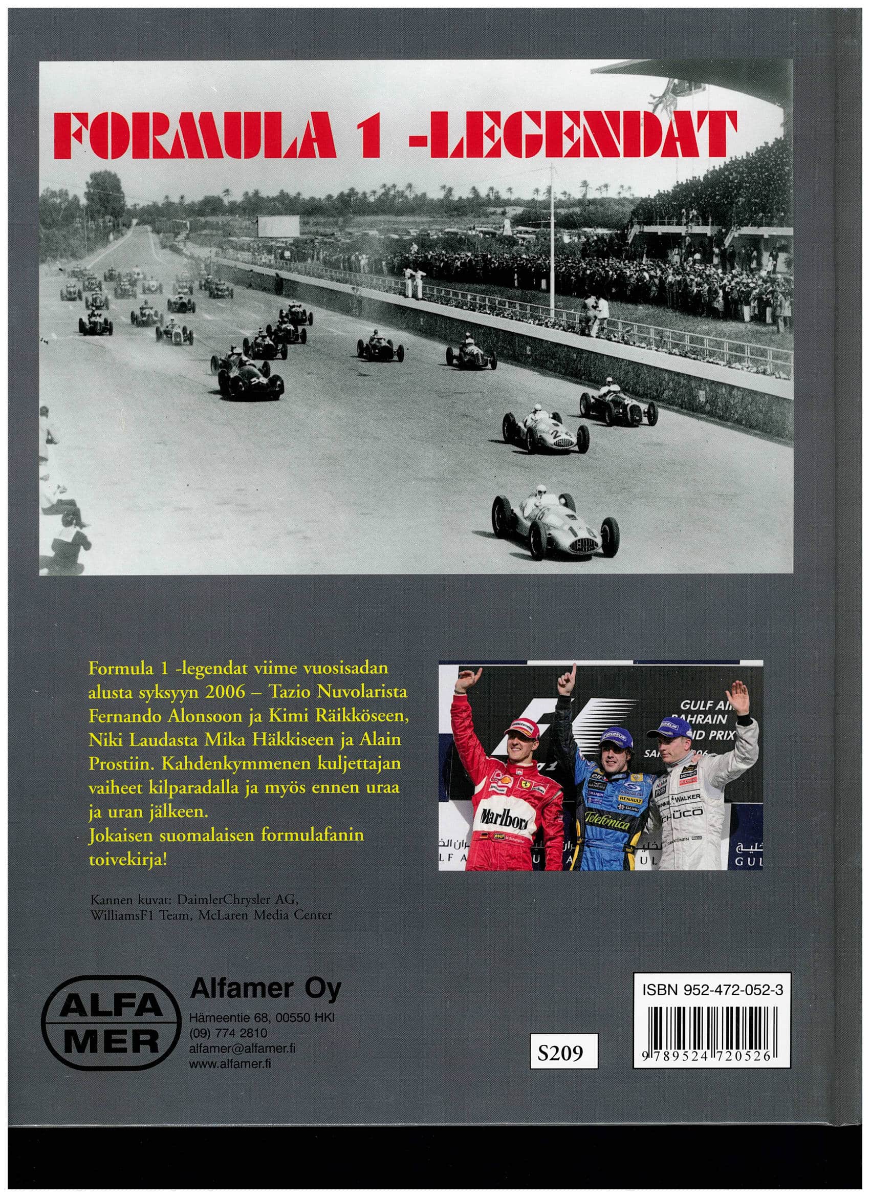 Formula 1 -Legendat; Alfamer -kirja - Image 2