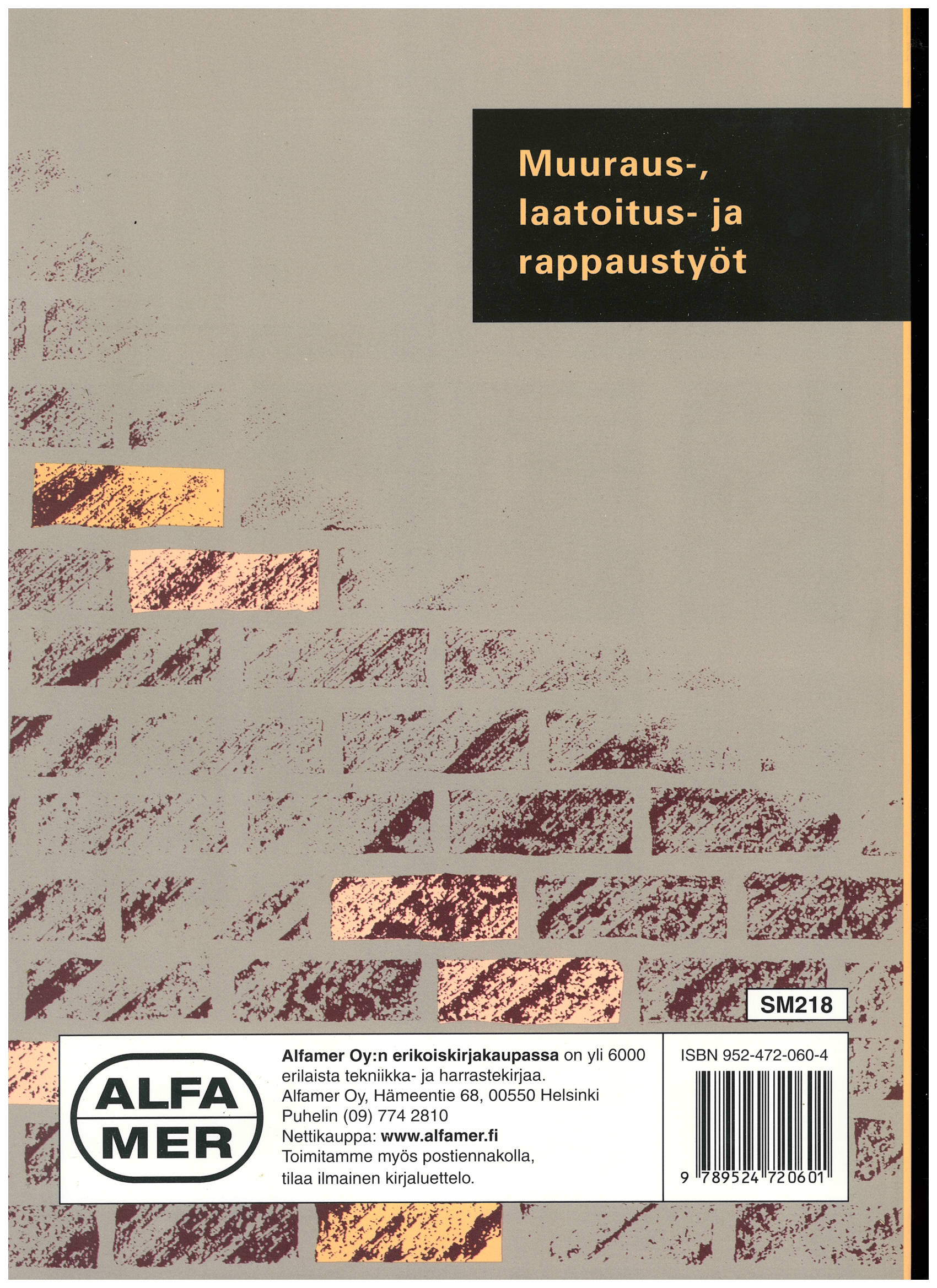 Muuraus-, laatoitus- ja rappaustyöt antikvariaattikirja - Image 2