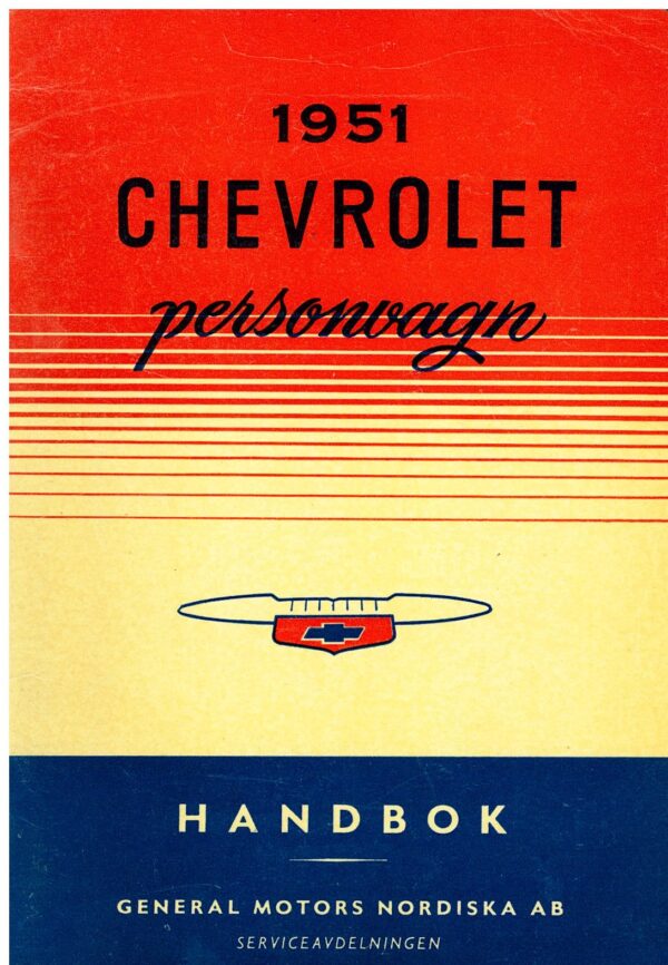 Chevrolet personvagn 1951; Handbok