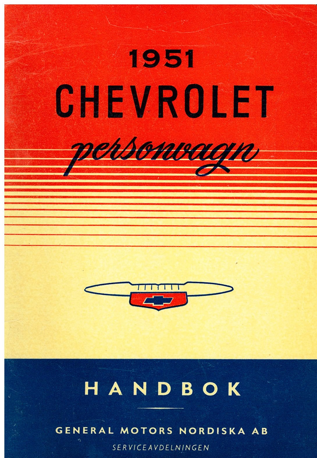 Chevrolet personvagn 1951; Handbok