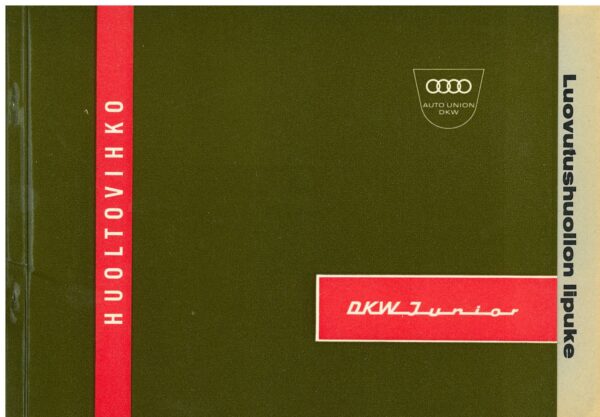 AUTO UNION DKW Junior; Huoltovihko