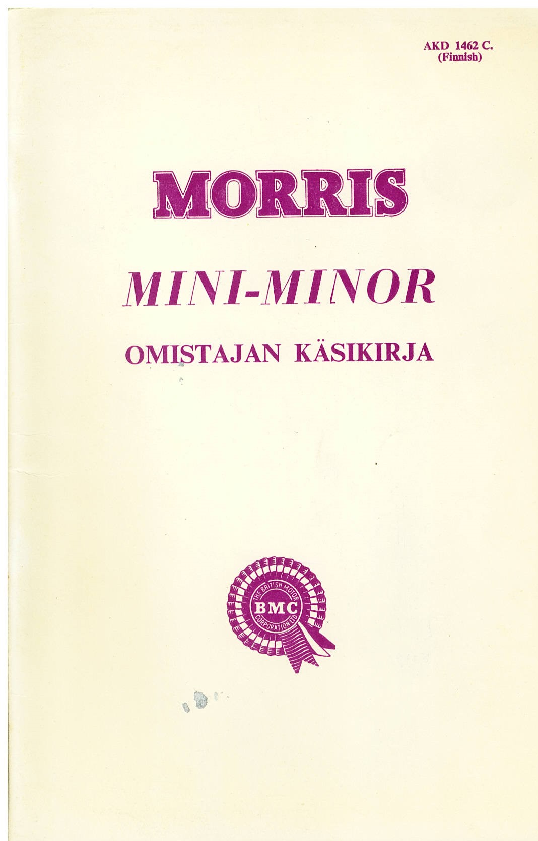 Morris Mini-Minor; Omistajan käsikirja