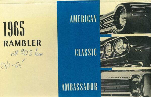 Rambler 1965; Käyttöohjekirja