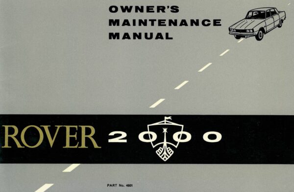 Rover 2000; Owner's Maintenance Manual
