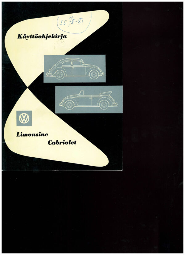 VW Kupla, Limousine, Cabriolet; Käyttöohjekirja